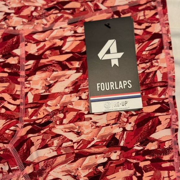 Four laps Leggings Confetti camp size Small $108 New With Tags Red - Picture 8 of 8